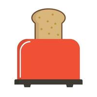 modern Toaster Symbol. getoastet Brot. Frühstück. Vektor. vektor