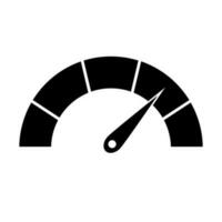 Tachometer Silhouette Symbol. Auto Geschwindigkeit. Vektor. vektor