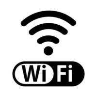 enkel Wi-Fi ikon och Wi-Fi logotyp. vektor. vektor