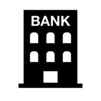 Bank Silhouette Symbol. finanziell Gebäude. Vektor. vektor