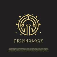 Technologie Logo. Zukunft Technik Symbol. Illustration Element-Vektor vektor