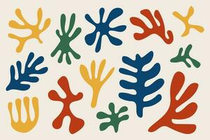 modisch nahtlos Muster abstrakt organisch Formen inspiriert durch Matisse. können Sein benutzt zum modern minimalistisch Mauer Dekoration, Hintergrund, Innere Dekoration vektor