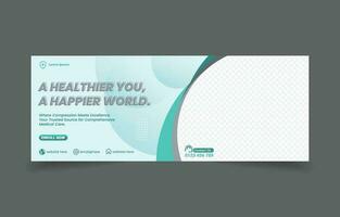 Gesundheitswesen medizinisch Banner Startseite Sozial Medien Design vektor