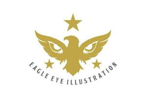 golden Verbreitung Flügel Adler Falke Falke Phönix Symbol Illustration vektor