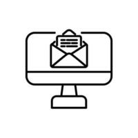 Email Symbol Vektor im Linie Stil