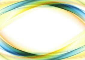 färgrik blå och gul vågor abstrakt bakgrund vektor