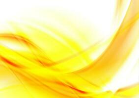 hell Gelb abstrakt glühend Wellen Hintergrund vektor
