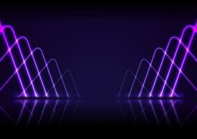 violett Neon- Laser- Linien Technologie retro Hintergrund vektor