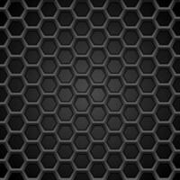 Technik geometrisch schwarz Hintergrund mit Hexagon Textur vektor