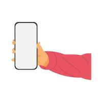 Vektor Illustration von ein Hand halten ein Smartphone