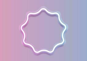 blå rosa böjd vågig cirkel abstrakt neon bakgrund vektor