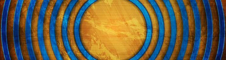 Orange und Blau Grunge Vektor Banner mit Kreise