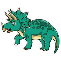 Cartoon-Triceratops auf weißem Hintergrund vektor