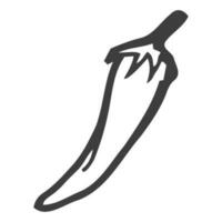kyligt peppar, chili vektor hand dragen vektor illustration. färsk organisk grönsak, varm peppar i graverat stil. detaljerad mat teckning. bra för märka, affisch, skriva ut. isolerat på vit bakgrund