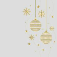 Weihnachten Hintergrund mit realistisch dekorativ Urlaub Design Objekte. 3d Keramik Porzellan Glas Reh, Gold Metall Schneeflocke, runden Gold Etikett, funkeln Konfetti. Weihnachten Banner und Poster. glücklich Neu Jahr vektor