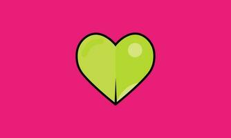 Grün Herz Vektor Symbol isoliert