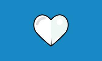 Weiß Herz auf Blau Hintergrund vektor
