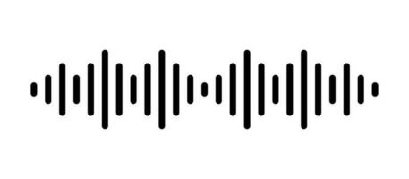 musik ljudvåg frekvens linje vektor illustration