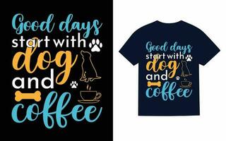 Hunde-T-Shirt-Design vektor