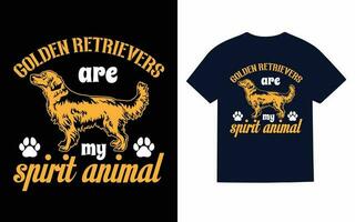 gyllene retriever hund typografi t-shirt design vektor