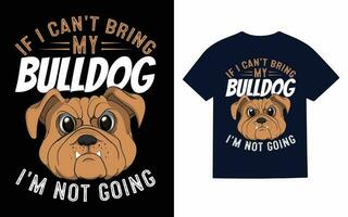 Englisch Bulldogge Typografie T-Shirt Design, Vektor