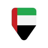 förenad arab emirates flagga i de form av en avrundad skydda. vektor. vektor