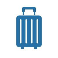 Blau Koffer Symbol. Reise Gepäck. Vektor. vektor
