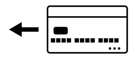 Karte Einfügung Symbol. Kasse Karte oder Anerkennung Karte. Vektor. vektor