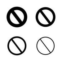 förbud mark ikoner av annorlunda storlekar. vektor. vektor