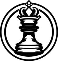 schack - svart och vit isolerat ikon - vektor illustration