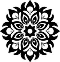 Mandala - - minimalistisch und eben Logo - - Vektor Illustration