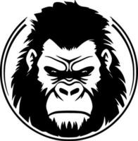 Gorilla - - minimalistisch und eben Logo - - Vektor Illustration