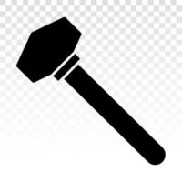 Schmied Hammer eben Symbol zum Apps oder Webseite vektor