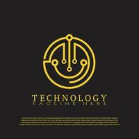 Technologie Logo. Zukunft Technik Symbol. Illustration Element-Vektor vektor