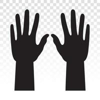 Hand oder Finger Hände eben Symbol zum Apps und Websites vektor