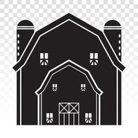 Scheune Haus oder Bauernhaus mit Pole Scheunen eben Symbol zum Apps oder Websites vektor