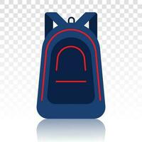 Schulranzen oder Schule Tasche Rucksack mit Gurte vektor