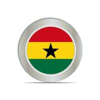 das National Flagge von das Republik von Ghana ist isoliert im offiziell Farben. vektor