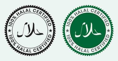 halal Essen Produkt zertifiziert Aufkleber Etikette zum Apps und Websites vektor