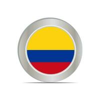 das National Flagge von Kolumbien ist isoliert im offiziell Farben. vektor