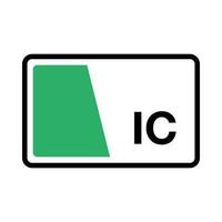 Transit ic Karte Symbol. elektronisch Zahlung. Vektor. vektor