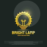 ljus lampa logotyp design med Glödlampa och redskap begrepp. teknologi icon.illustration element vektor
