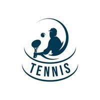 tennis logotyp design vektor mall illustration