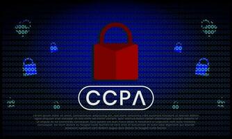 Kalifornien Verbraucher Privatsphäre Handlung ccpa Symbol mit sperren Illustration zum redaktionell und Websites vektor