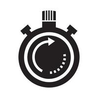 Zeit Symbol mit ein Weiß Hintergrund, Uhr Symbol, Stoppuhr Zeichen, Vektor Illustration Element