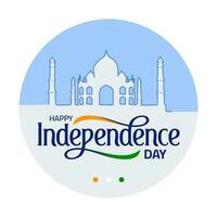 August 15, glücklich Unabhängigkeit Tag. Vektor Gruß Karte Design zum indisch Unabhängigkeit Tag.
