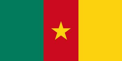 das National Flagge von das Republik von Kamerun ist isoliert im offiziell Farben. vektor