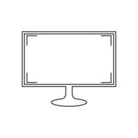Monitor mit ein leer und isoliert Bildschirm mit ein Weiß Hintergrund. Attrappe, Lehrmodell, Simulation Vorlage Design, Vektor Illustration Elemente.