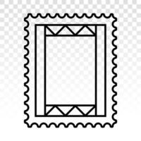 porto stämpel eller brev stämpel - linje konst ikon för appar eller hemsida vektor