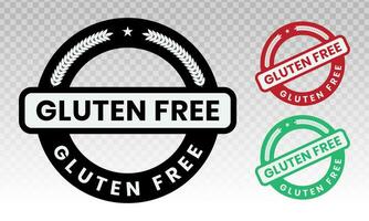 Ohne Gluten oder Gluten kostenlos Essen Aufkleber Etikette eben Symbol zum Apps oder Webseite vektor